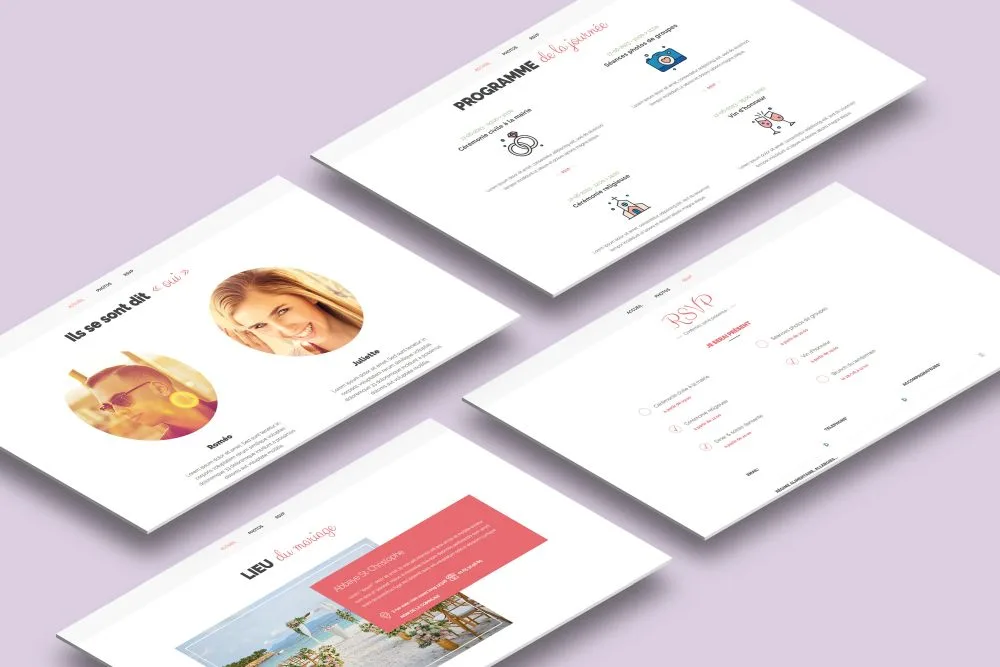 Site faire-part AC-Wedding sur ordinateur