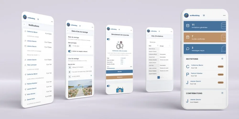Application mobile d'administration AC-Wedding
