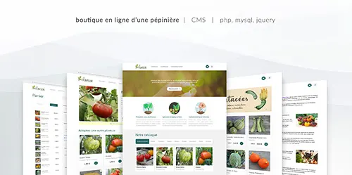 Boutique en ligne d'une pépinière