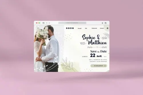 Site pour un mariage